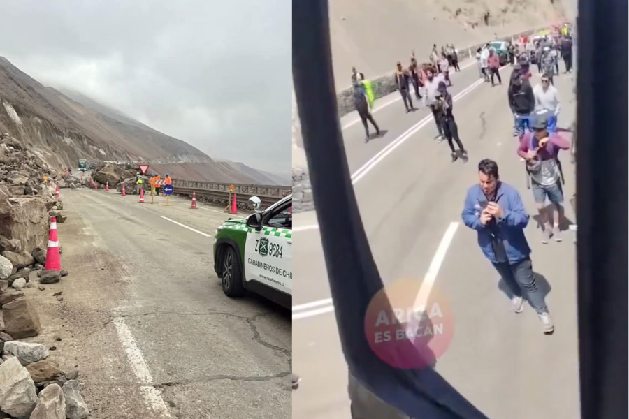 VIDEO| ¡Arica aislada de Chile!: Derrumbe de rocas provoca cierre de Ruta 5 Norte hasta el viernes